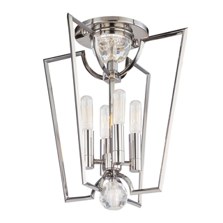 Waterloo Semi Flush Polished Nickel