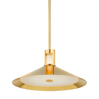 CLERMONT PENDANT with AGED BRASS Finish
