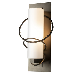 Olympus Small Outdoor Sconce Coastal Oil Rubbed Bronze / Opal Glass (GG)