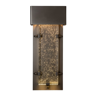 Ursa Small LED Outdoor Sconce Coastal Dark Smoke / Seeded Clear Glass (II)