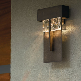 Shard Large LED Outdoor Sconce Coastal Dark Smoke / Clear Glass with Shards (YP)