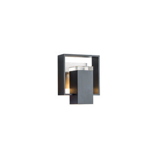 Shadow Box Small Outdoor Sconce Coastal Black / Coastal Burnished Steel / Clear Glass (ZM)