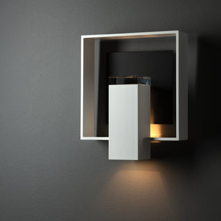 Shadow Box Outdoor Sconce Coastal White / Coastal Black / Clear Glass (ZM)