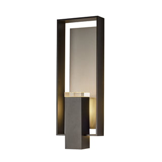 Shadow Box Large Outdoor Sconce Coastal Black / Coastal Burnished Steel / Clear Glass (ZM)