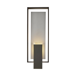 Shadow Box Large Outdoor Sconce Coastal Black / Coastal Burnished Steel / Clear Glass (ZM)