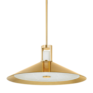 CLERMONT PENDANT with AGED BRASS Finish