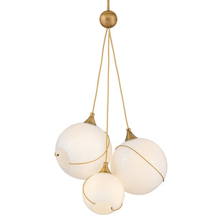 Skye Large Three Light Pendant In Light Brass Finish