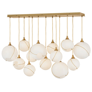 Skye Large Thirteen Light Linear in Heritage Brass