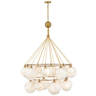Skye Extra Large Two Tier Chandelier In Light Brass Finish