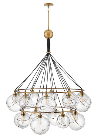 Skye Extra Large Two Tier Chandelier In Light Brass Finish