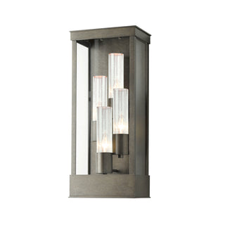 Portico Large Outdoor Sconce Coastal Dark Smoke / Seeded Clear Glass (II)