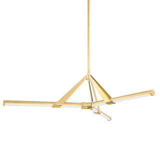 Jonas Chandelier with Aged Brass Finish