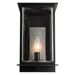 Kingston Outdoor Medium Sconce Coastal Black / Translucent Vintage Platinum / Clear Glass (ZM)