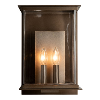 Kingston Outdoor Large Sconce Coastal Bronze / Translucent Soft Gold / Clear Glass (ZM)