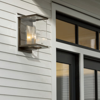 Kingston Outdoor Large Sconce Coastal Bronze / Translucent Soft Gold / Clear Glass (ZM)