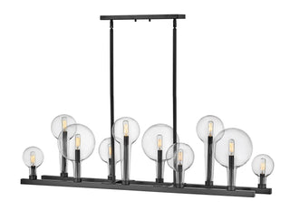Alchemy Medium Ten Light Linear In Black Finish