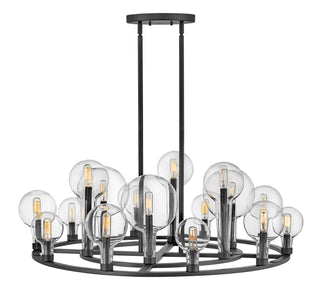 Alchemy Large Single Tier Chandelier In Black Finish