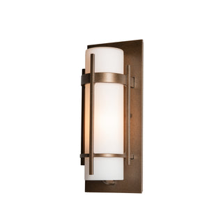 Banded Small Outdoor Sconce Coastal Bronze / Opal Glass (GG)