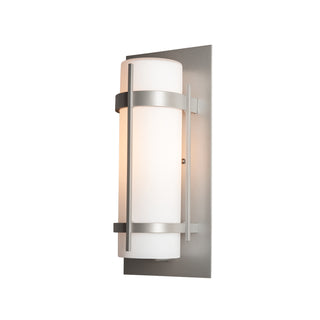 Banded Outdoor Sconce Coastal Burnished Steel / Opal Glass (GG)