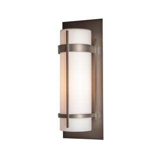 Banded Large Outdoor Sconce Coastal Dark Smoke / Opal Glass (GG)