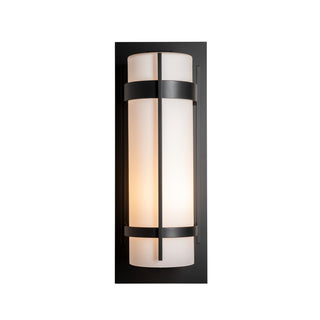 Banded Extra Large Outdoor Sconce Coastal Black / Opal Glass (GG)