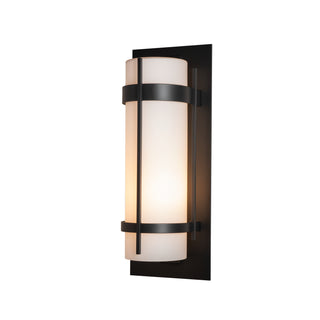 Banded Extra Large Outdoor Sconce Coastal Black / Opal Glass (GG)