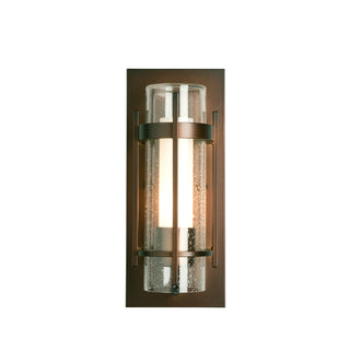 Torch Small Outdoor Sconce Coastal Bronze / Seeded Glass with Opal Diffuser (ZS)