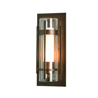 Torch Small Outdoor Sconce Coastal Bronze / Seeded Glass with Opal Diffuser (ZS)