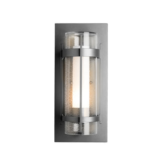 Torch Outdoor Sconce Coastal Burnished Steel / Seeded Glass with Opal Diffuser (ZS)