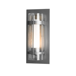 Torch Outdoor Sconce Coastal Burnished Steel / Seeded Glass with Opal Diffuser (ZS)