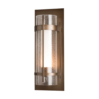 Torch Large Outdoor Sconce Coastal Bronze / Seeded Glass with Opal Diffuser (ZS)