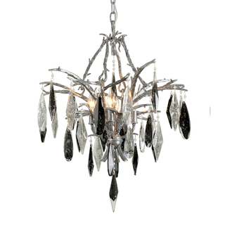 Nera Chandelier Blackened Silver Leaf