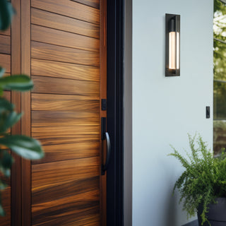 Axis Small Outdoor Sconce Coastal Black / Clear Glass (ZM)