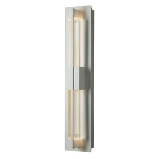 Double Axis Small LED Outdoor Sconce Coastal White / Clear Glass (ZM)