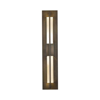 Double Axis Small LED Outdoor Sconce Coastal Bronze / Clear Glass (ZM)