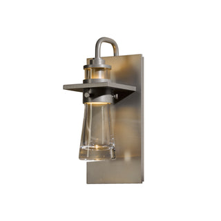 Erlenmeyer Medium Outdoor Sconce Coastal Burnished Steel / Clear Glass (ZM)