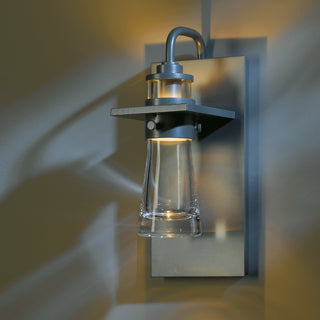 Erlenmeyer Medium Outdoor Sconce Coastal Burnished Steel / Clear Glass (ZM)