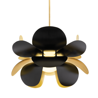 Ginger Chandelier GOLD LEAF/BLACK