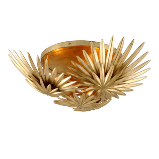 Savvy Semi Flush In VINTAGE GOLD LEAF Finish