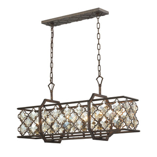 Armand 35'' Wide 6-Light Linear Chandeliers - Weathered Bronze