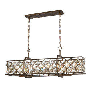 Armand 47'' Wide 8-Light Linear Chandeliers - Weathered Bronze