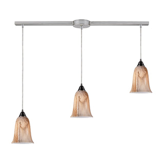 Granite 36'' Wide 3-Light Pendant - Satin Nickel