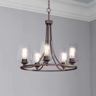 Ashford 5-Light Chandelier Ceiling - Rubbed Bronze