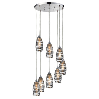 Twister 18'' Wide 8-Light Pendant - Polished Chrome