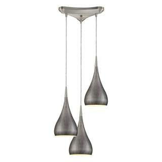 Lindsey 10'' Wide 3-Light Pendant - Satin Nickel