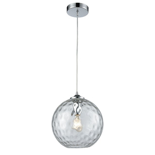 Watersphere 10'' Wide 1-Light Pendant - Polished Chrome with Clear