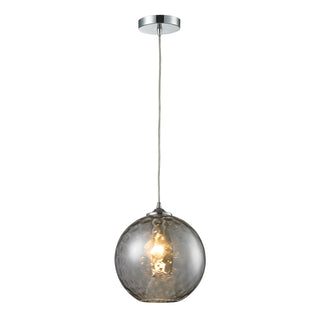 Watersphere 10'' Wide 1-Light Pendant - Polished Chrome with Smoke