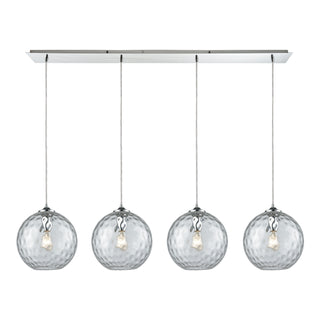 Watersphere 46'' Wide 4-Light Pendant - Polished Chrome with Clear