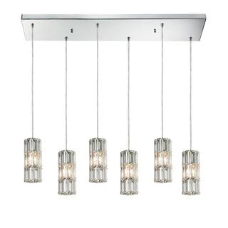 Cynthia 30'' Wide 6-Light Pendant - Polished Chrome