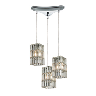 Cynthia 10'' Wide 3-Light Pendant - Polished Chrome